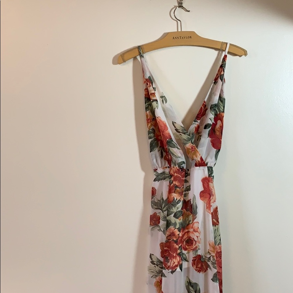 Forever 21 floral Maxi Dress with built in romper